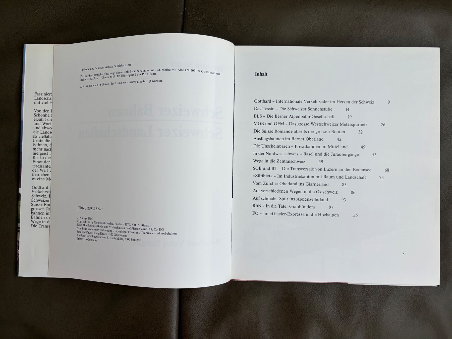 Libri: Buch Schweizer Bahnen. Schweizer Landschaften – Usato da Nunningen venduto da anclaudia 2