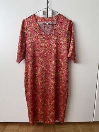 Sommerkleid JOYCE & GIRLS 94% Seide Gr.S Pink Paisleymuster