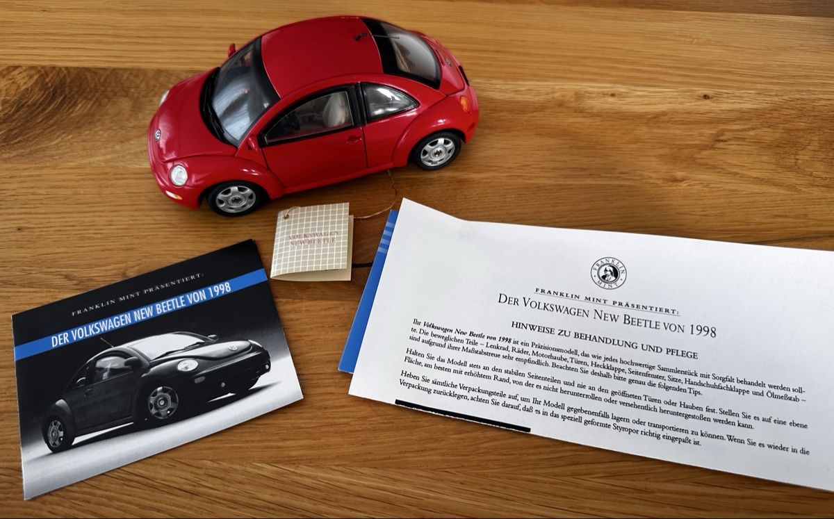 Franklin Mint Modellini d'auto: Franklin Mint 1:24 1998 Volkswagen Beetle – Nuovo (secondo la descrizione) da Sennwald venduto da HARO-Import