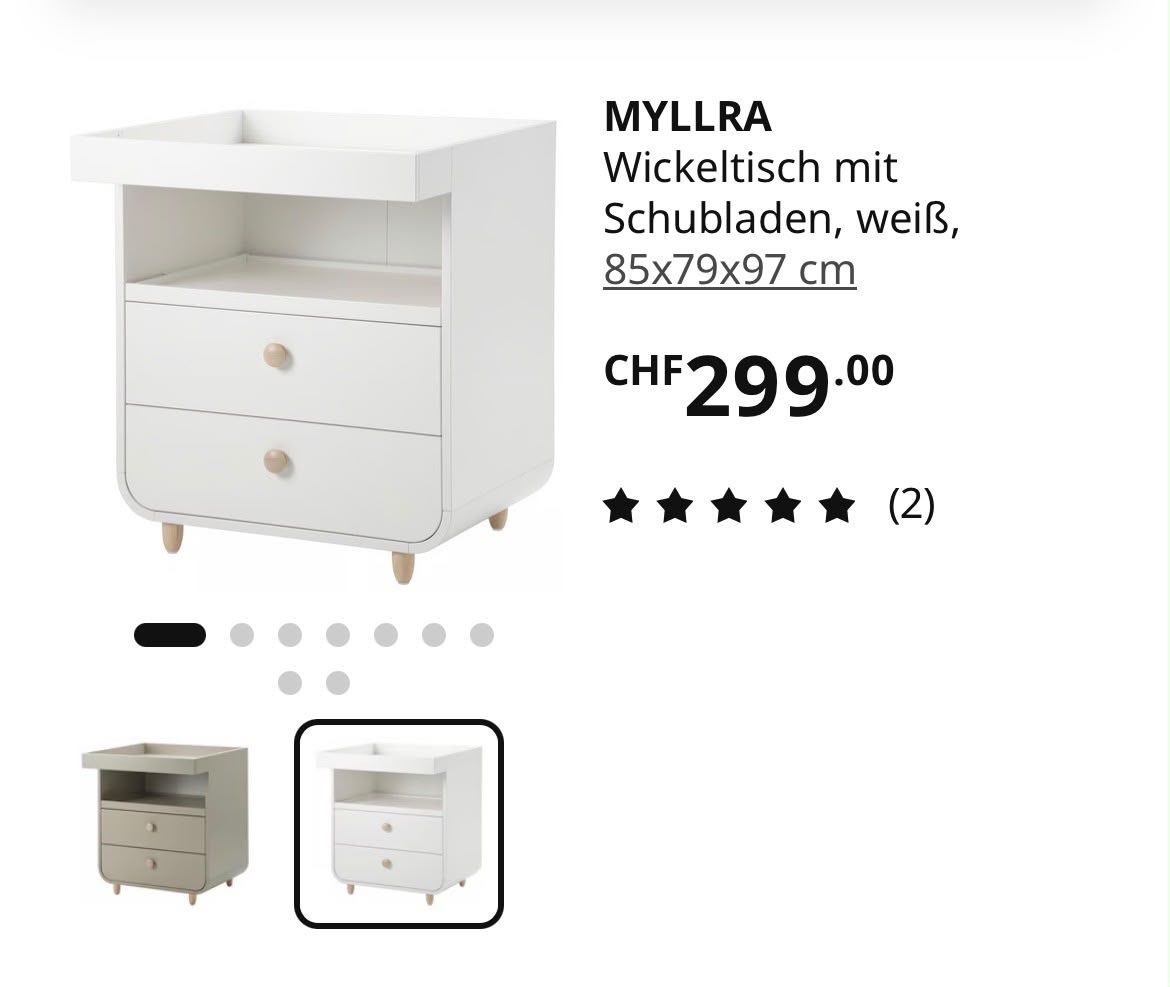 Ikea Fasciatoi & Accessori: Wickeltisch MYLLRA in ROSA – Usato da Sempach venduto da diegito_87 7