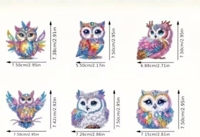 Kit bricolage: Diamond Painting: 6x Eule- Kühlschrankmagnet – Nuovo e nell'imballaggio originale da Teufenthal AG venduto da MeineSchatztruhe 2