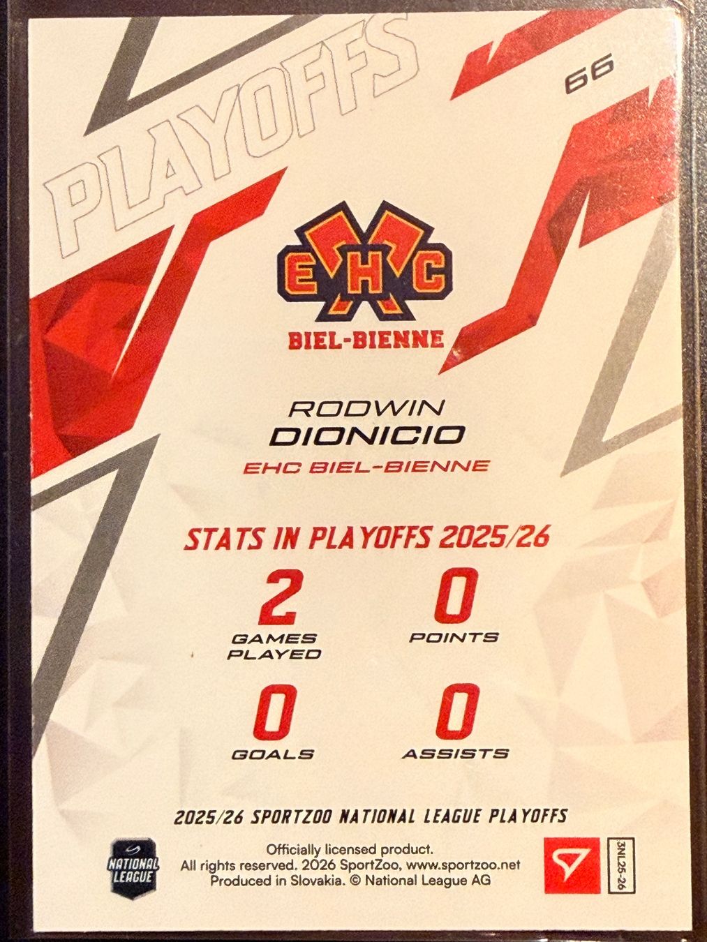 Sportzoo Carte collezionabili: Rodwin Dionicio - EHC Biel Bienne - Gold Parallel - 10/10 – Nuovo (secondo la descrizione) da Cheyres venduto da KeK04 1