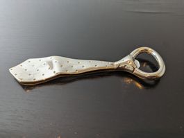 Vintage Krawatte Flaschenöffner Sammler midcentury silbern