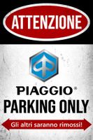 Blechschild Piaggio Parking Only Roller Si Mofa Italienisch