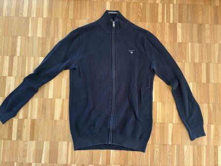 Blauer GANT Cardigan aus Baumwolle in L