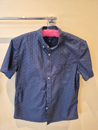 American Eagle Hemd, Grösse M, Blau mit weissen Punkten