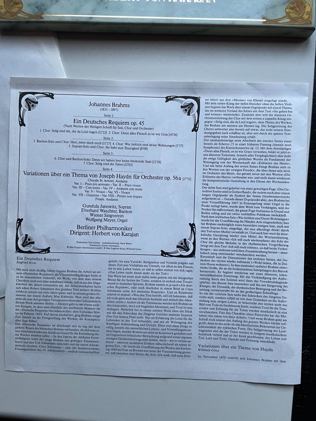 Dischi in vinile: 2 LP Brahms-Haydn - Berliner Phil - Karajan – Usato da Appenzell Steinegg venduto da Wurzlers 2