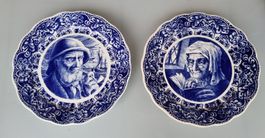 2 grosse schöne Wandteller Delfter Blau Holland vintage