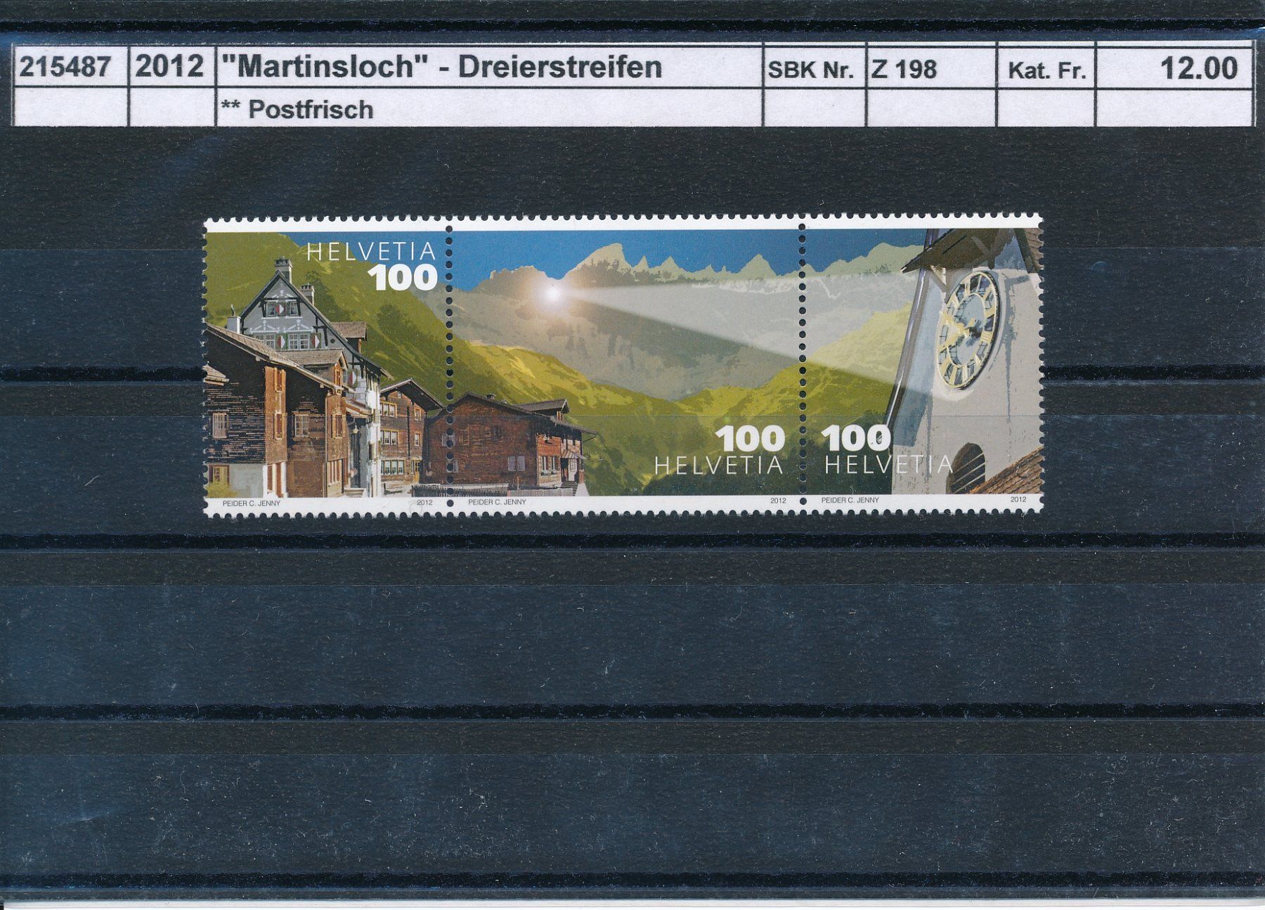 Tutti i francobolli: 2012 Zusammendruck "Martinsloch",** postfrisch – Nuovo (secondo la descrizione) da Winterthur venduto da Zupogeru