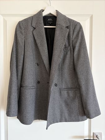 A.P.C. Blazer kariert schwarz weiss Grösse 36