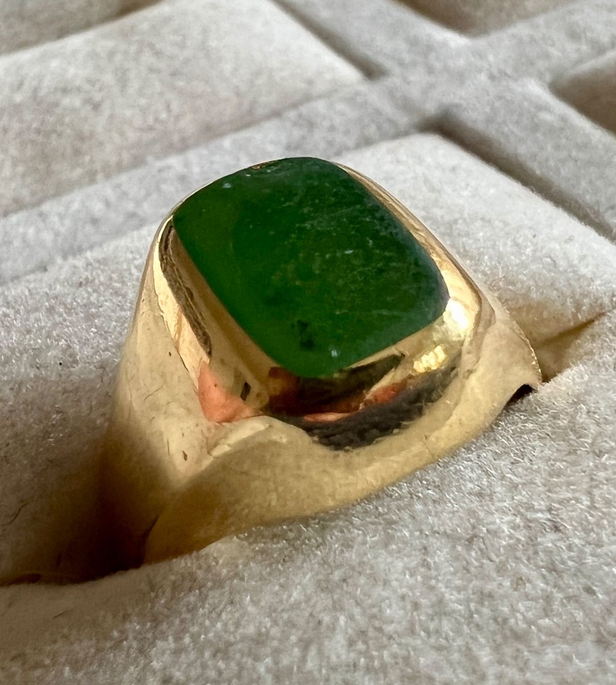 Ringe: Gold-Ring 18K mit Aventurin – Gebraucht aus Chur von Penting1935 1