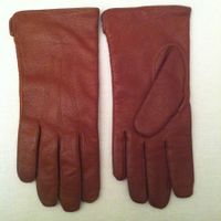 Vintage Damen Leder Handschuhe Gr 8 Straussenleder m Futter