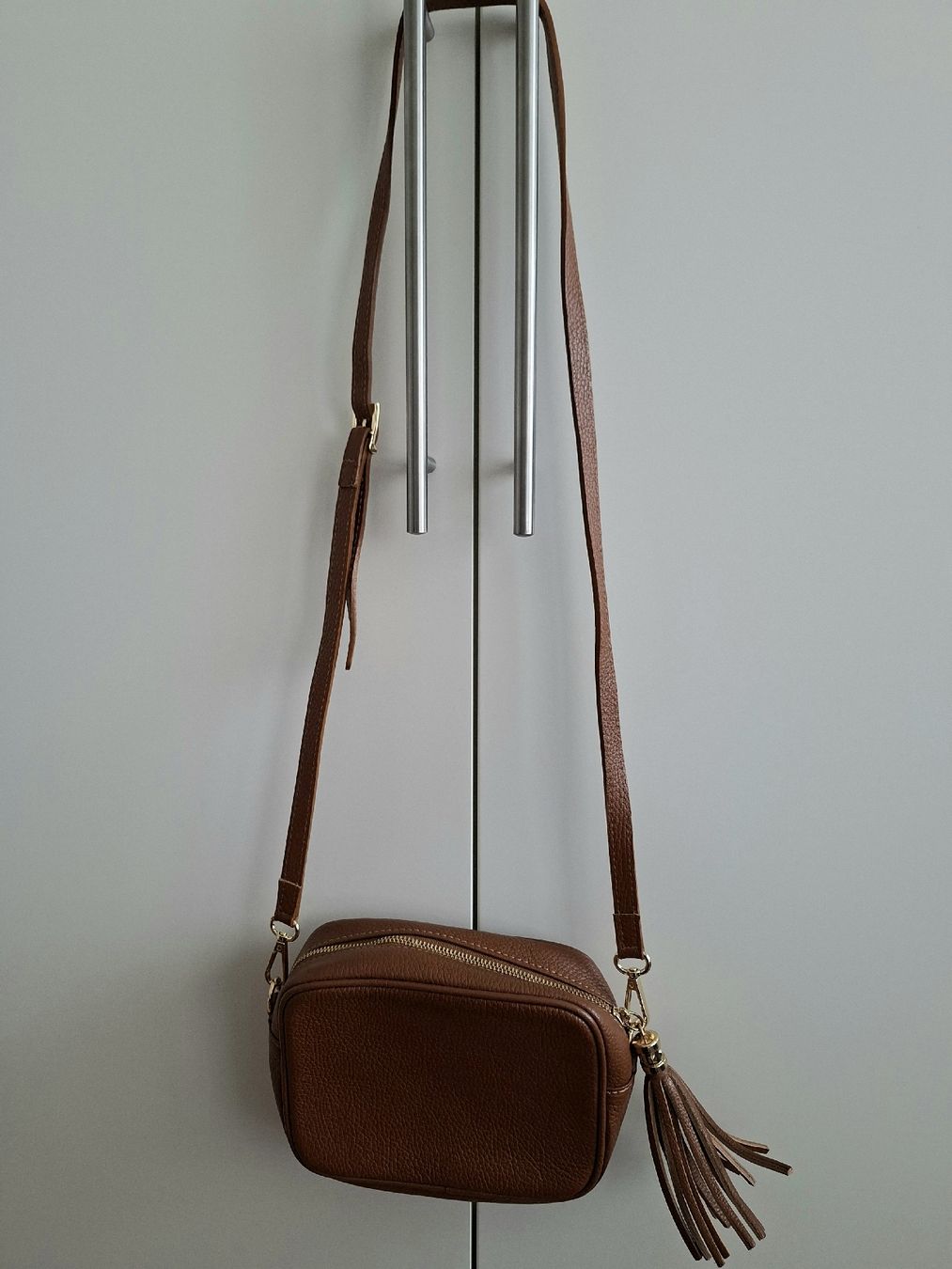 Taschen für Damen: Umhängetäschli Leder cognac – Gebraucht aus Fehraltorf von pilzsuppe