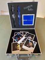 Coffret SWATCH Phil Collins avec 2 montres + CD + 12 photos