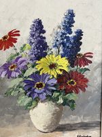 Ölbild Blumenstrauss F.Grieder gerahmt gut erhalten