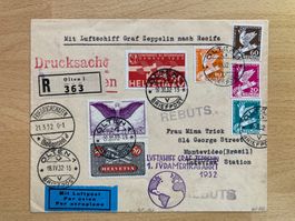 Flugpostbrief Zeppelin 1932 nach Brasilien
