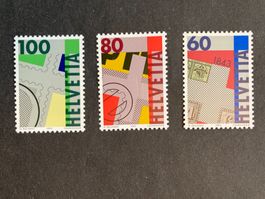 Schweiz 1993 Satz 150 Jahre Briefmarken postfrisch