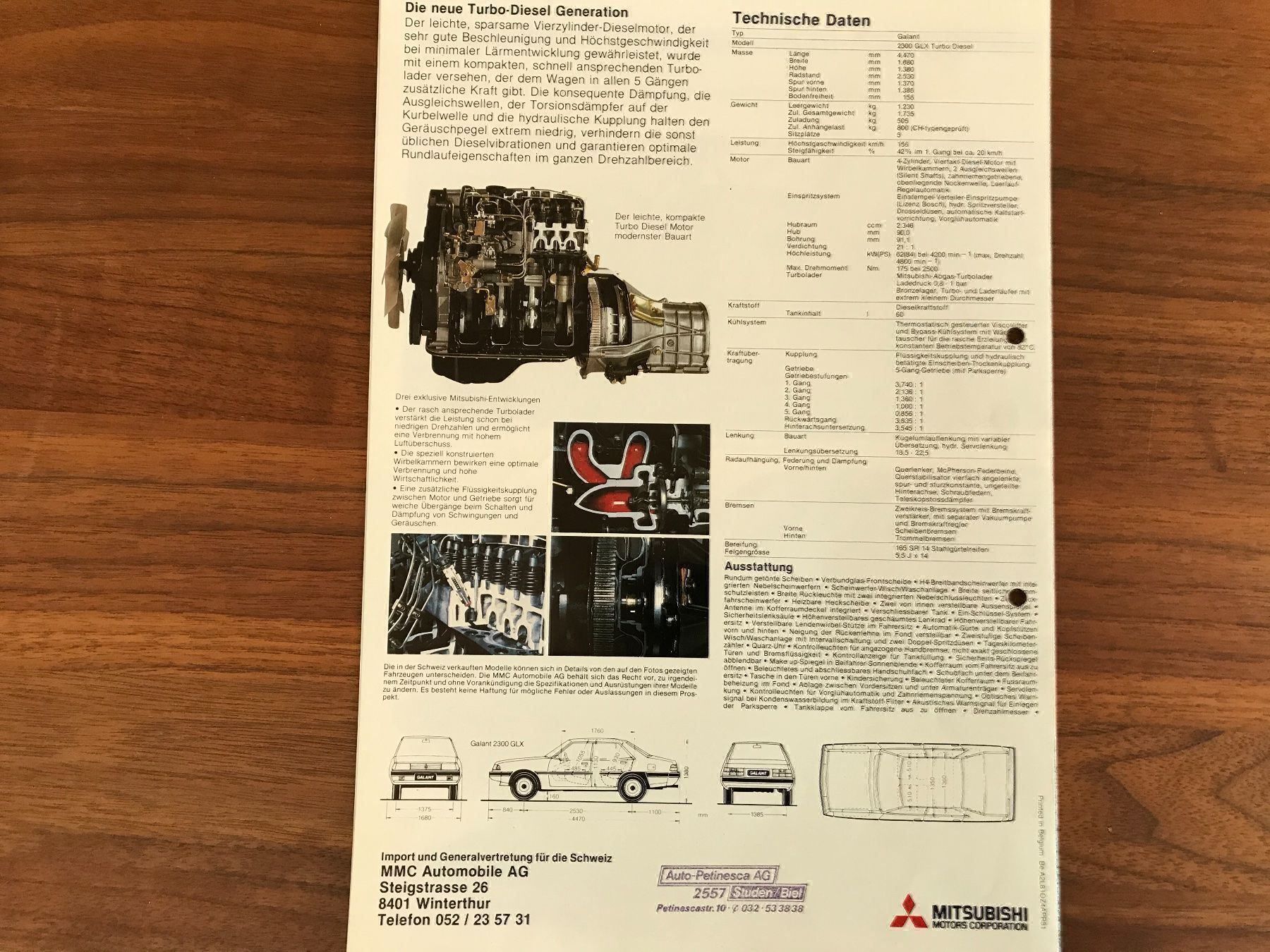 Documenti: Mitsubishi Galant Turbo Prospekt – Usato da Balterswil venduto da Jeko1967 2