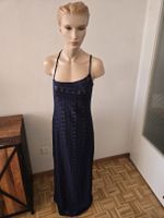 Bazar, Christian Lacroix, Maxi Kleid, Spitze, Dunkelblau, S
