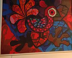 Buntes Hahn-Bild, gerahmt(nov1)
