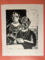 Holzschnitt von Alois Scharl, 14/40, signiert, Nachlass Jose