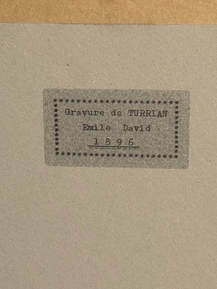 Incisioni: Gravure de TURRIAN  Emile David 1896 – Usato da Lausanne venduto da artnouveau04 4