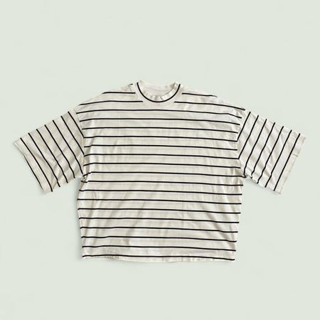 cos volume oversized tee - off white / striped