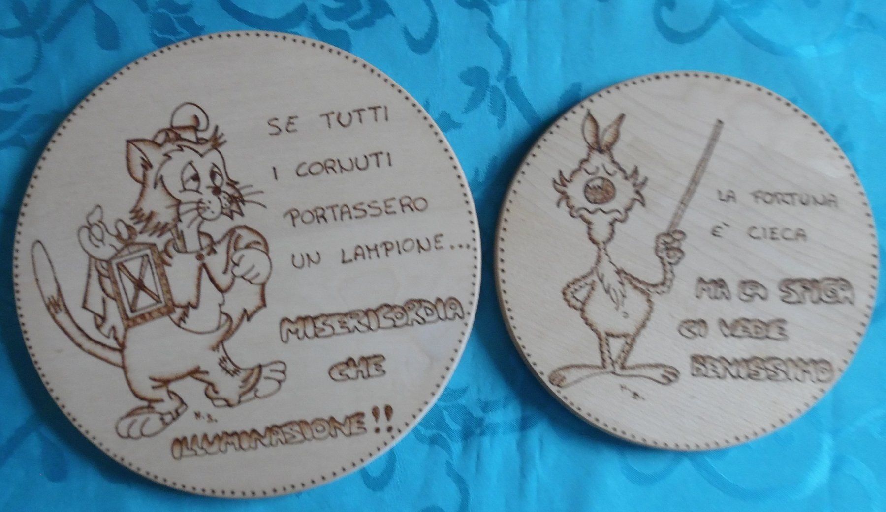 Foto & Immagini: 2 Holz-Bilder mit Spruch. Italienisch – Usato da Bellinzona venduto da Luna093