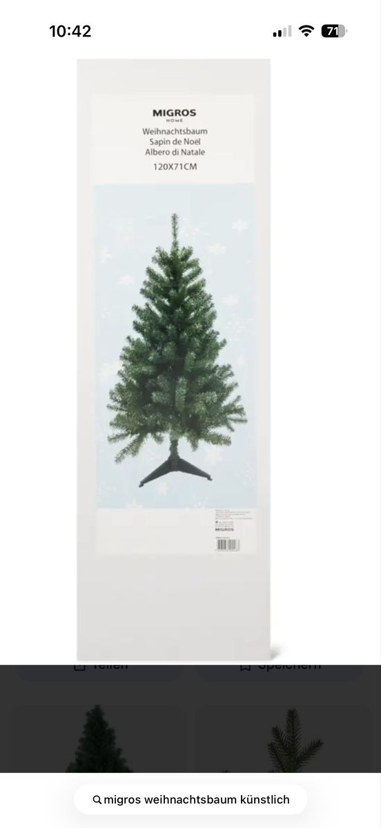 Migros Tutte le decorazioni: Migros Weihnachtsbaum künstlich, 120cm – Usato da Lachen SZ venduto da AnSi88 2