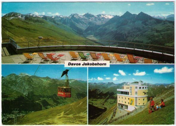 Cartoline postali: Davos - 3 Bild AK Jakobshorn – Usato da Binningen venduto da Mountainrider