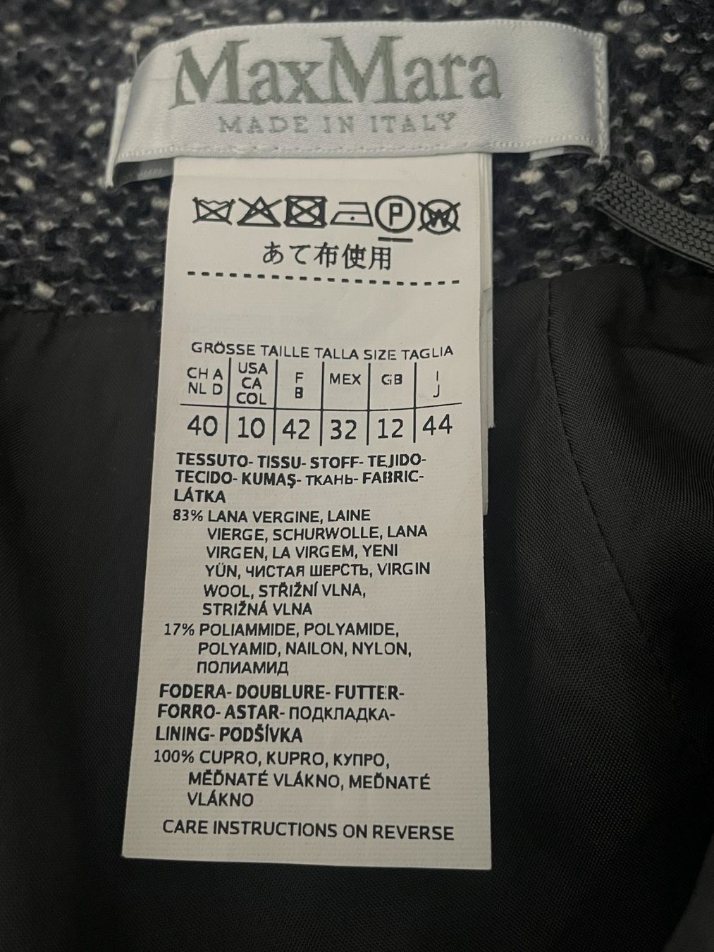 Max Mara Gonne: Max Mara Jupe Bouclé  Grau, Gr. 40 – Usato da Lugano venduto da barbhelb 3