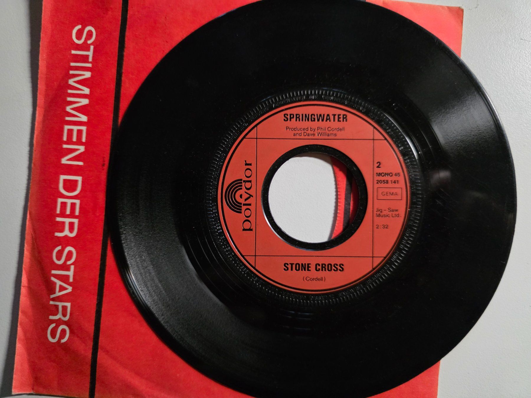 Dischi in vinile: Single Vinyl - Springwater - Stone Cross - i will ruturn – Usato da Walterswil BE venduto da Lonitti 2