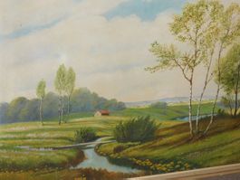 Kunst Gemälde Ölbild altes Still Leben auf Leinwand  Öl