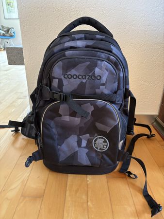 Schulrucksack Coocazoo schwarz grau guter Zustand