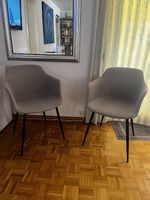 2er Set Sessel grauer Stoff, moderne Sitzmöbel 🛋️