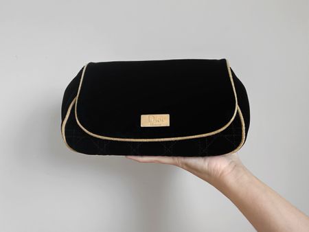Original Christian Dior Parfums Samt-Clutch / Kosmetiktasche