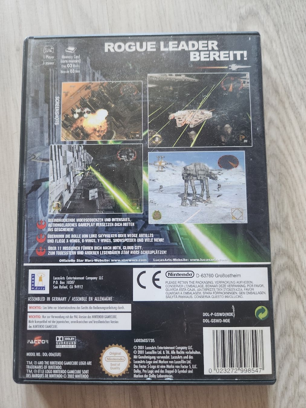 Nintendo Giochi: Star Wars Rogue Leader Nintendo GameCube  – Usato da Tafers venduto da whereyogamesat 1