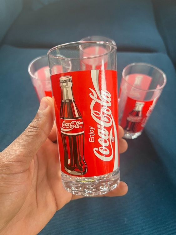 🍹 Verres Coca-cola vintage Originaux 1950s (4 pièces)