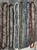 Lot Perlenketten 6 Stck. verschiedene Edelsteinen und Farben
