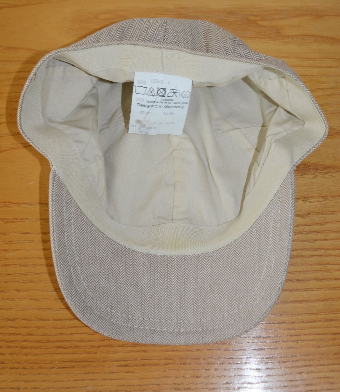 Hüte, Mützen & Caps: Baseball-Cap beige Gr.56 mit Fischgratmuster – Neu (gemäss Beschreibung) aus Luzern von -gwunderchischtli- 3
