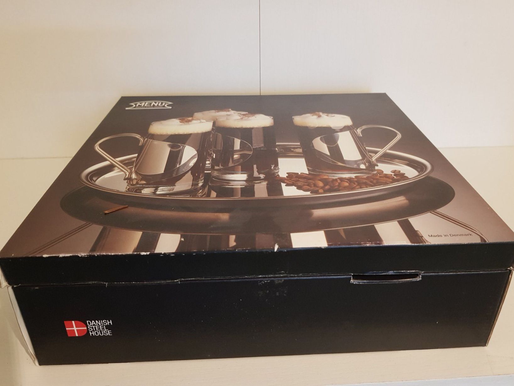 Bicchieri: Menu Danish Steel House Kaffeegläser mit Tablett Set – Usato da Münchenstein venduto da tsp01