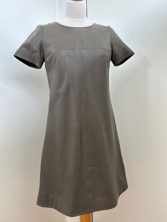 Lederkleid «le trou d’aiguille» taupe