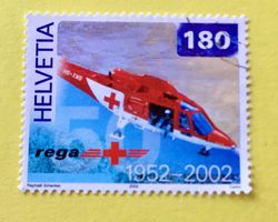 Nr.1040 Sondermarke,50 Jahre Rega Helikopter Agusta A-109-K2