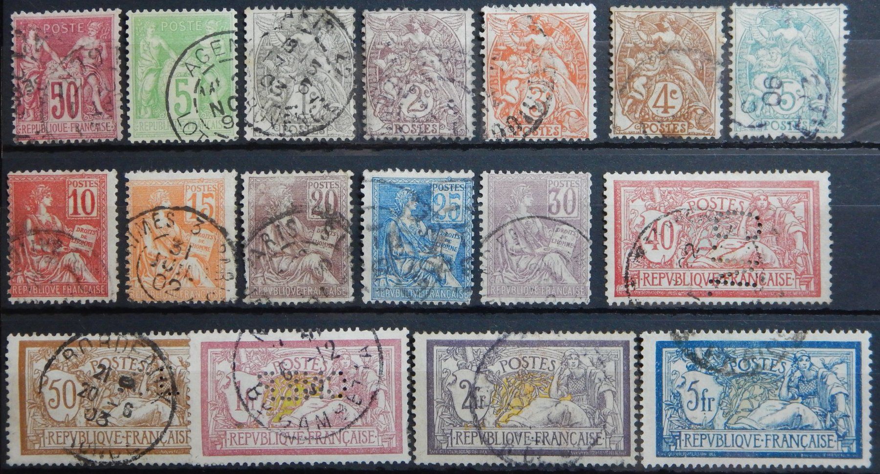 Tutti i francobolli: Frankreich ex. Kat. 81-100 gest. 1899/1900 – Usato da Zürich venduto da Muehlekauf