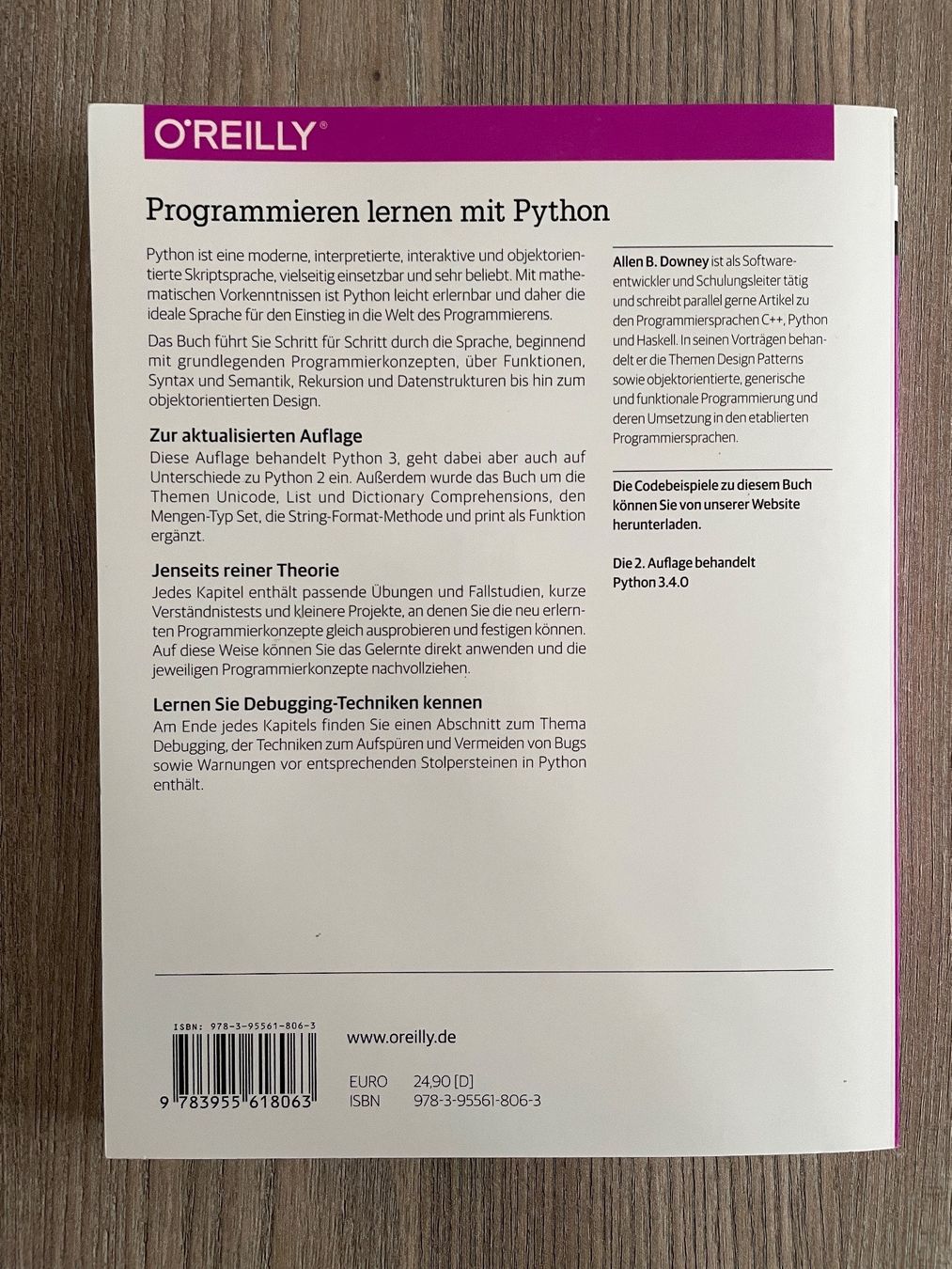 Bücher: Programmieren lernen mit Python – Gebraucht aus Aarau Rohr von  2
