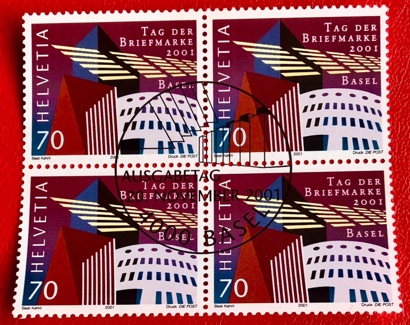 Tous les timbres: 4 er Block Nr.1038 mit Stempel Basel – D'occasion à Aarau par Billa007