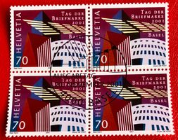 4 er Block Nr.1038 mit Stempel Basel
