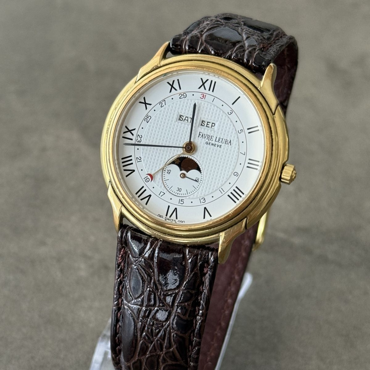 Favre Leuba Orologi: Favre Leuba Genève Mondphase – Usato da Villmergen venduto da Swiss2011 5