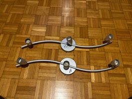2er Set Halogen Deckenleuchten, Top Zustand, Silber