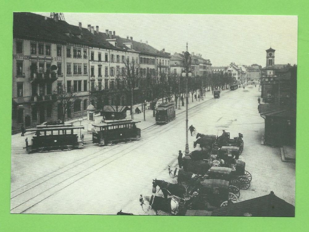 Cartoline postali: Alter Bad. Bahnhof Basel an der Bahnhofstrasse – Usato da Zürich venduto da t24_de